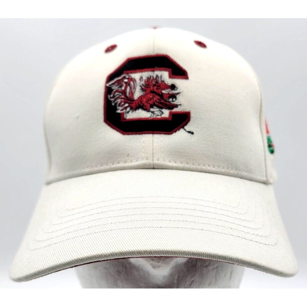 SOUTH‎ CAROLINA GAMECOCKS HAT CAP NCAA PACIFIC STRAPBACK WHITE PAPA JOHN'S BOWL